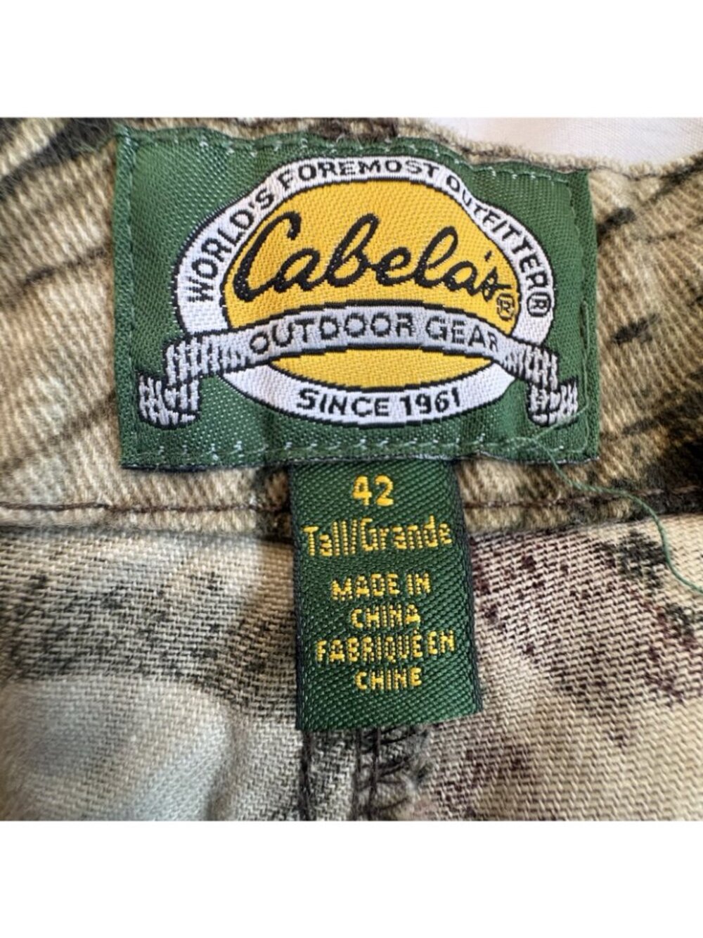 Cabelas Mossy Oak Break Up Infinity Camo Cargo Pants Mens 42 Tall Turkey Hunting - Picture 8 of 9